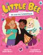 "Little Bee: The Storytime Extravaganza"; drei Kinder, fröhlich, eines mit Schmetterlingsflügeln; bunte, verspielte Motive.