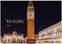 Text: "Venedig 2027, Casares Edition". Nachtszene mit venezianischer Architektur, beleuchteter Kirche und Turm.