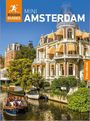 Mini Amsterdam, Free eBook. Ein elegantes Gebäude an einem Kanal unter blauem Himmel, mit einem Boot im Vordergrund.