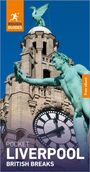 "Rough Guides", "Free eBook", "Pocket Liverpool British Breaks". Oben eine Gebäudespitze mit Skulptur und Uhr.