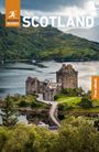 „SCOTLAND“ und „Free eBook“. Logo von Rough Guides. Ansicht eines Schlosses vor einem See und grünen Hügeln.