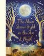 „The Moon Shines Bright in the Sky at Night“ steht in der Mitte, darunter „Emma Carlisle“. Illustration: Mond zwischen Bäumen, Eule und Fuchs.