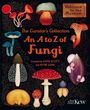 „An A to Z of Fungi“ steht im Zentrum. Verschiedene farbige Pilzillustrationen umgeben den Titel.