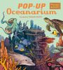Text: "POP-UP Oceanarium", "Curated by TEAGAN WHITE". Illustration von Meeresleben mit Oktopus, Schildkröte und Fischen.