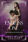 Text: „A must-read romantasy...“, „THE ENDLESS ONE“. Illustration: Eine Frau mit langem Haar hält einen Mann.