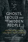 „Ghosts, Trolls and the Hidden People: An Anthology of Icelandic Folk Legends“ oben. Illustration von Figuren im Wald.