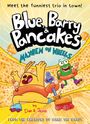 "Blue, Barry & Pancakes: Mayhem on Wheels" zeigt fröhliche Figuren auf Rollschuhen in einer bunten Arena.