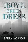 "The Boy in the Green Dress" von Barry Jackson. Schwarz-weiß Stadtansicht mit traditionellem Boot im Vordergrund.