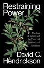 "Restraining Power" von David C. Hendrickson. Pflanzliche Illustration mit Olivenzweig auf schwarzem Hintergrund.