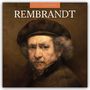 Text: "2027 Calendar", "Rembrandt". 
Illustration eines bärtigen Mannes mit schwarzem Hut und lockigem Haar auf braunem Hintergrund.