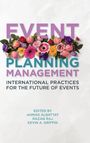 "EVENT PLANNING MANAGEMENT" in großen Buchstaben, mit bunten Blumen darunter, und Namen der Herausgeber aufgeführt.