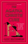 „The Agatha Christie Cure“ steht oben. Darunter ein Lesesessel mit Lampe, Buch und Dolch. Unten „Cathy Rentzenbrink“.