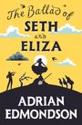 „The Ballad of Seth and Eliza“ von Adrian Edmondson. Illustration: Silhouetten von Figuren, Wolken, Vögeln und Bäumen.