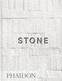 Text "STONE" in der Mitte und "PHAIDON" darunter. Strukturierte, vertikal gestreifte graue Steinoberfläche.