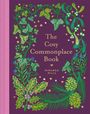 "The Cozy Commonplace Book" von Miranda Mills, umrahmt von grünen Pflanzen und Sternen auf violettem Hintergrund.