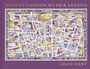 "Maps of London Myth & Legend", "Ghosts of Olde London". Eine detaillierte, illustrierte Karte mit mythischen Figuren und Orten.