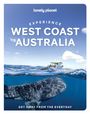 „EXPERIENCE WEST COAST AUSTRALIA“ steht groß. Ein Walhai schwimmt unter Wasser; im Hintergrund ein Boot.