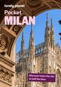 „Pocket MILAN“ und „Discover twice the city in half the time“ mit Blick auf die Türme des Mailänder Doms durch einen Bogen.