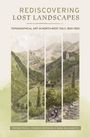 "Rediscovering Lost Landscapes" in Großschrift. Landschaftsillustration in Streifen, Hügel und Gebäude sichtbar.