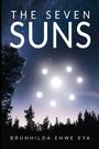 "The Seven Suns", "Brunhilda Enwe Eya". Ein sternklarer Himmel mit Bäumen und sieben hellen Lichtern.