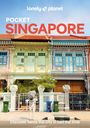 "POCKET SINGAPORE" und "Discover twice the city in half the time". Bunte Häuserfassaden mit dekorativen Details.