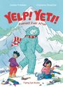 "Yelp! Yeti!", "Everest Ever After", Autoren: Sneha Pradhan, Promina Shrestha. Illustration eines Yetis mit Kindern im Schnee.