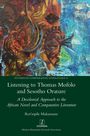"Listening to Thomas Mofolo and Sesotho Orature" von Ret'sepile Makamane. Abstraktes Gemälde mit kräftigen Farben.