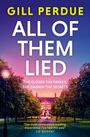 „GILL PERDUE. ALL OF THEM LIED. THE CLOSER THE FAMILY, THE DARKER THE SECRETS.“ Vor einem Herrenhaus bei Sonnenuntergang.