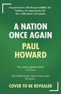 Grüner Hintergrund, weiße und gelbe Texte: "A NATION ONCE AGAIN", "PAUL HOWARD", "COVER TO BE REVEALED".