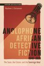 Text: "ANGLOPHONE AFRICAN DETECTIVE FICTION 1940–2020." Illustration: Eine Taschenlampe wirft Licht auf den Text.