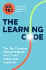 "THE LEARNING CODE" in großen Buchstaben, mit kurvigen Farben und einem abstrakten Punktmuster, das einen Lichtblitz darstellt.