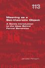 Jaroslav Peregrin: Meaning as a Set-theoretic Object. A Gentle Introduction to the Ideas Behind Formal Semantics, Buch