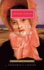 "Charles Dickens: Little Dorrit. Introduction by Irving Howe. Everyman's Library." Eine Frau im rosa Hut und Schal am Strand.