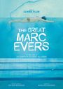 „THE GREAT MARC EVERS“, „DRAWN BY GEMMA PLUM“. Eine Illustration eines Schwimmers unter Wasser in einem blauen Pool.