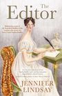 „The Editor“, „Behind the myth...Lady Sophia Raffles“, „An evocative portrayal...“, „Jennifer Lindsay“. Gemälde: Frau am Tisch.