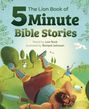 Text: "The Lion Book of 5 Minute Bible Stories" von Lois Rock, illustriert von Richard Johnson. Illustration: Ein besiegter Riese.