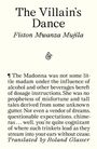"The Villain's Dance, Fiston Mwanza Mujila. Text über eine Madonna ohne Alkoholeinfluss und prophetische Fähigkeiten."