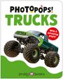 "PHOTOPOPS! TRUCKS" und "With 5 amazing pops!" auf weißem Hintergrund. Ein grüner Monstertruck ist abgebildet.