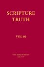 Texte: "Scripture Truth", "VOL 60", "THY WORD IS TRUTH", "John 17:17". Dunkelroter Hintergrund.