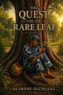 "The Quest for the Rare Leaf", Olábòdé Ògúnlàná. Illustration: Person in blauer Kleidung sitzt vor Baum mit Blatt in der Hand.