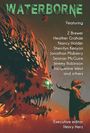 Text: "WATERBORNE", Autorenliste, "Executive editor Henry Herz". Illustration: Person streckt Arm zu einem riesigen Monster aus.