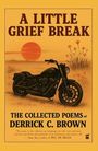 A LITTLE GRIEF BREAK. Illustration: Motorrad vor Sonnenuntergang und Blumen. Von Derrick C. Brown.