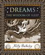 "DREAMS: THE WISDOM OF SLEEP" von Kelly Bulkeley. Oben strahlendes Logo, darunter schwebende Figuren in Sternenhimmel-Illustration.