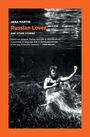 Buchtitel: "Russian Lover and Other Stories" von Jana Martin. Zitat von Lydia Millet. Illustration: Person unter Wasser.
