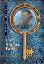 Text: "Ginn Hale, His Sacred Bones, The Rifter, Volume 5". 
Ein goldener Schlüssel mit Turm und Baum vor blauem, ornamentalen Hintergrund.
