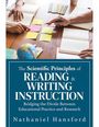 "The Scientific Principles of Reading & Writing Instruction" von Nathaniel Hansford. Bücher, Notizen und Hände auf einem Tisch.