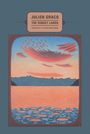 "JULIEN GRACQ, THE SUNSET LANDS, TRANSLATED BY GEORGE MACLENNAN" steht über einer Illustration eines Sees im Sonnenuntergang.