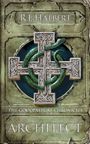 "R.J. Halbert, The Goodpasture Chronicles, Architect." Ein keltisches Kreuz mit einer grünen Schlange drum gewunden.