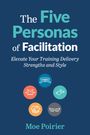 Text: "The Five Personas of Facilitation - Elevate Your Training Delivery Strengths and Style" von Moe Poirier. Fünf Symbole.