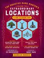 "The Creative Game Master's Guide to Extraordinary Locations & How to Design Them." Hexagon-Illustrationen von Orten.